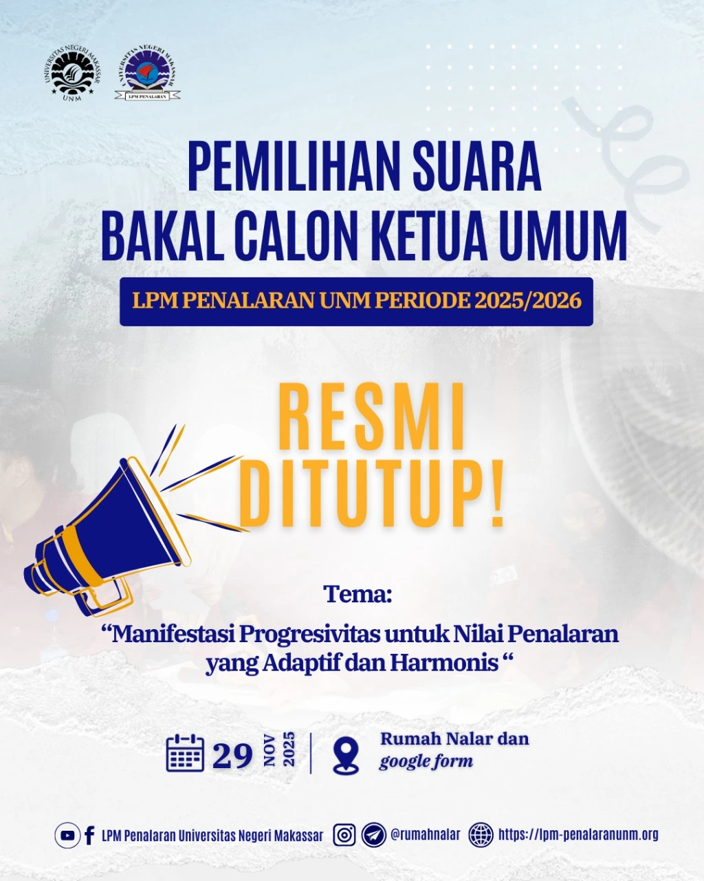 PEMILIHAN SUARA DITUTUP